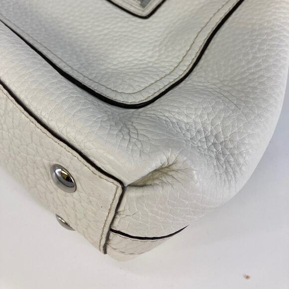 COACH F14686 WHITE AND YELLOW PEBBLEED LEATHER HANDBAG - Picture 13 of 16